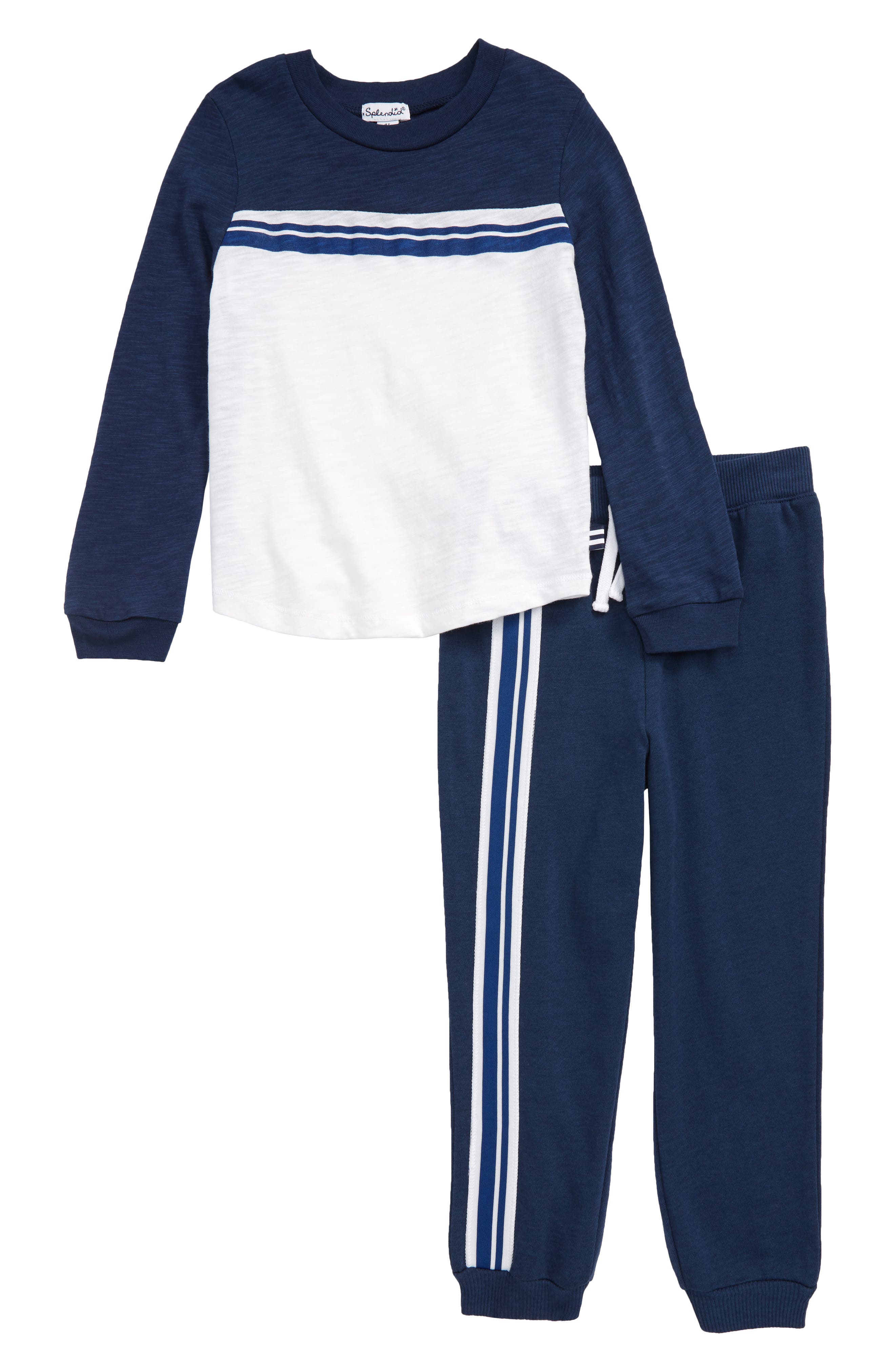 $46 Splendid Toddler Boys Long Sleeve Shirt Sweatpants Set